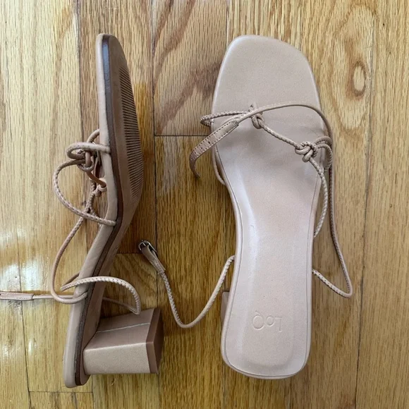 NWOT LOQ Avila block heel sandal in Dune in Size 38 - Picture 3 of 4